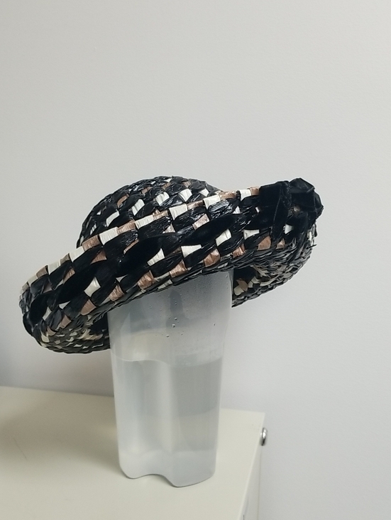 Accessories - Vintage Woven Black, Ivory, Brown Women's Fashion Hat